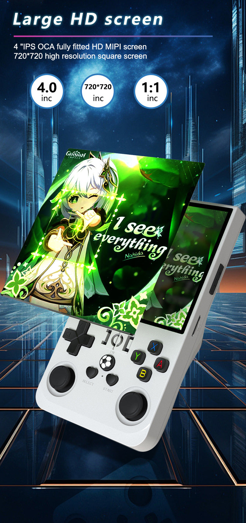 Game Console R36Max Retro Handheld Gaming Console - HD Screen