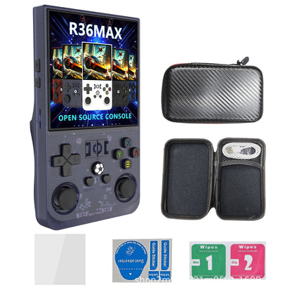 Game Console R36Max Retro Handheld Gaming Console - Transparent Gray