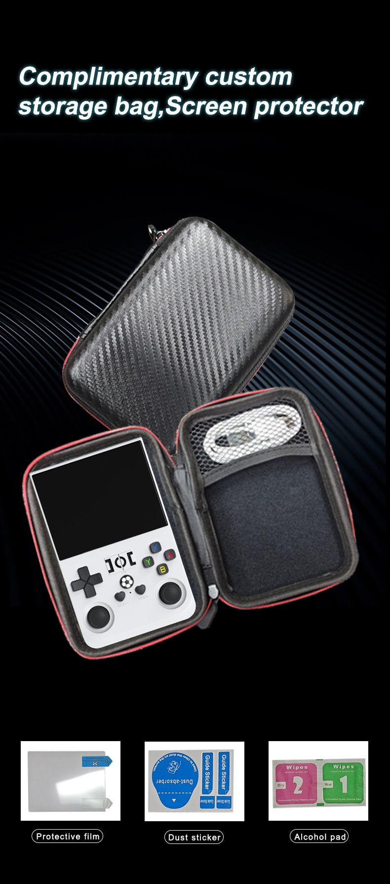 Game Console R36Pro Retro Handheld Gaming Console - Packing List