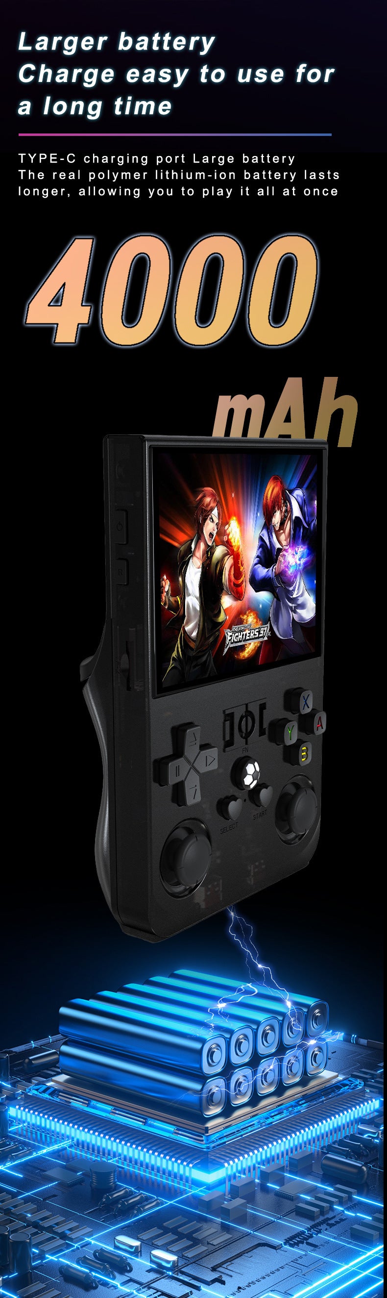 Game Console R36Pro Retro Handheld Gaming Console - 4000 mAh Battery Life