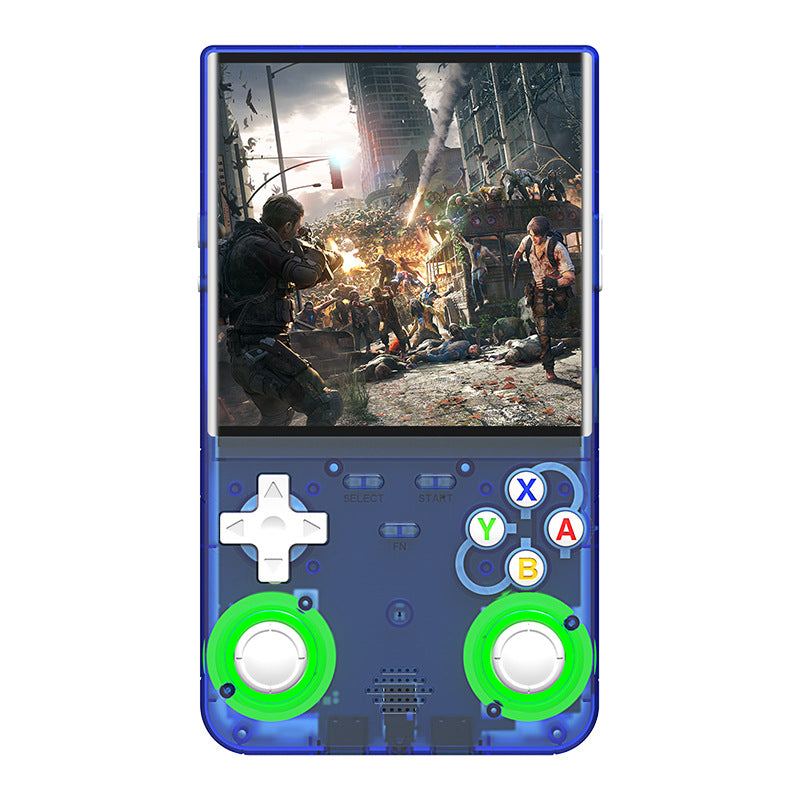 Game Console R36Ultra Retro Handheld Gaming Console - Transparent Blue