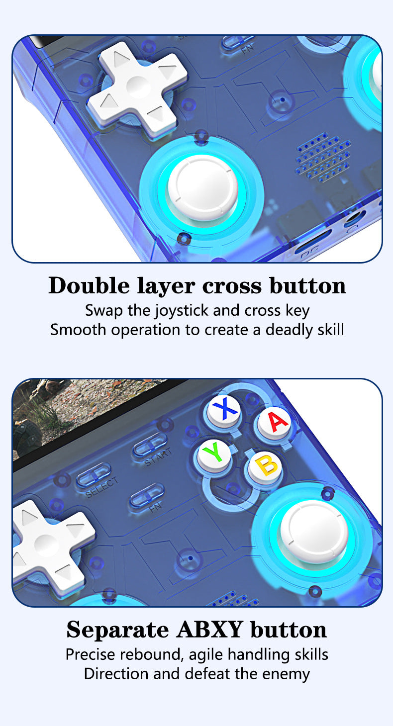 Game Console R36Ultra Retro Handheld Gaming Console - Double Layer cross buttons