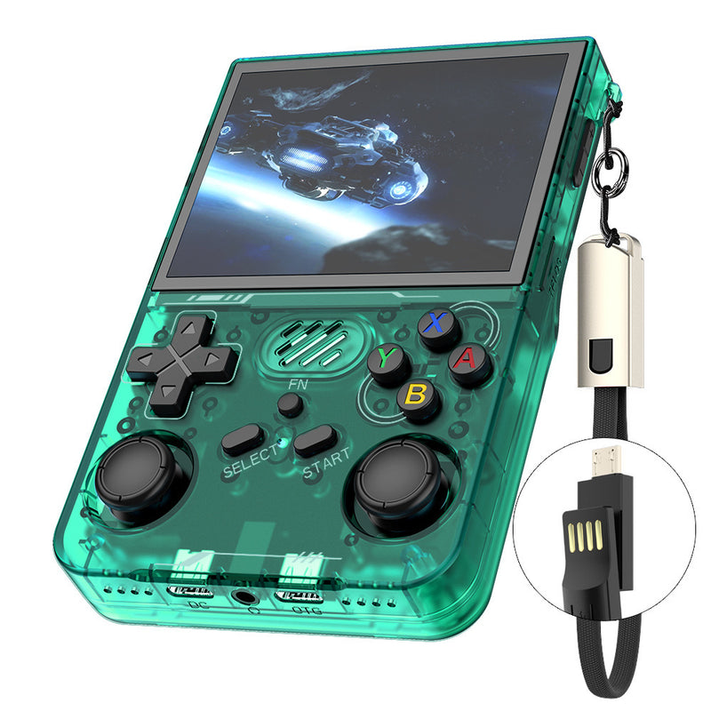 Game Console R36XX Retro Handheld Gaming Console - Transparent Green