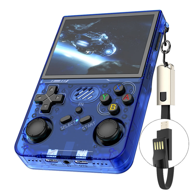 Game Console R36XX Retro Handheld Gaming Console - Transparent Blue