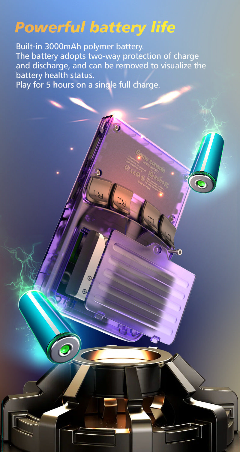 Game Console R36XX Retro Handheld Gaming Console - Powerful Battery Life