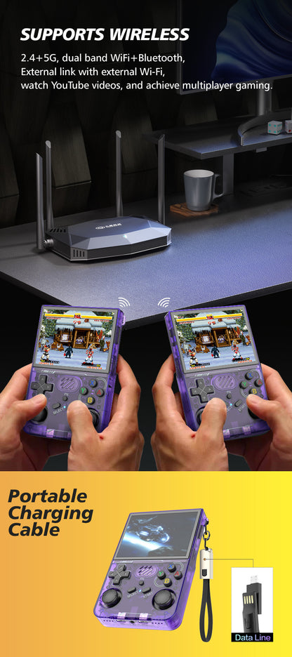 Game Console R36XX Retro Handheld Gaming Console - Support Wireless Gaming