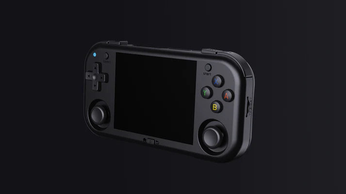 MagicX Mini Zero 28 Retro Handheld Android Game Console - Black Horizontal View Left