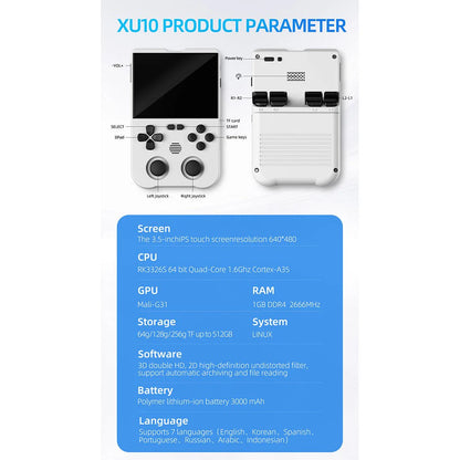 MagicX XU10 Retro Handheld Console Description - Product Parameter