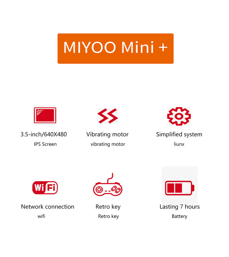 Miyoo Mini Plus Portable Retro Handheld Game Console - Features