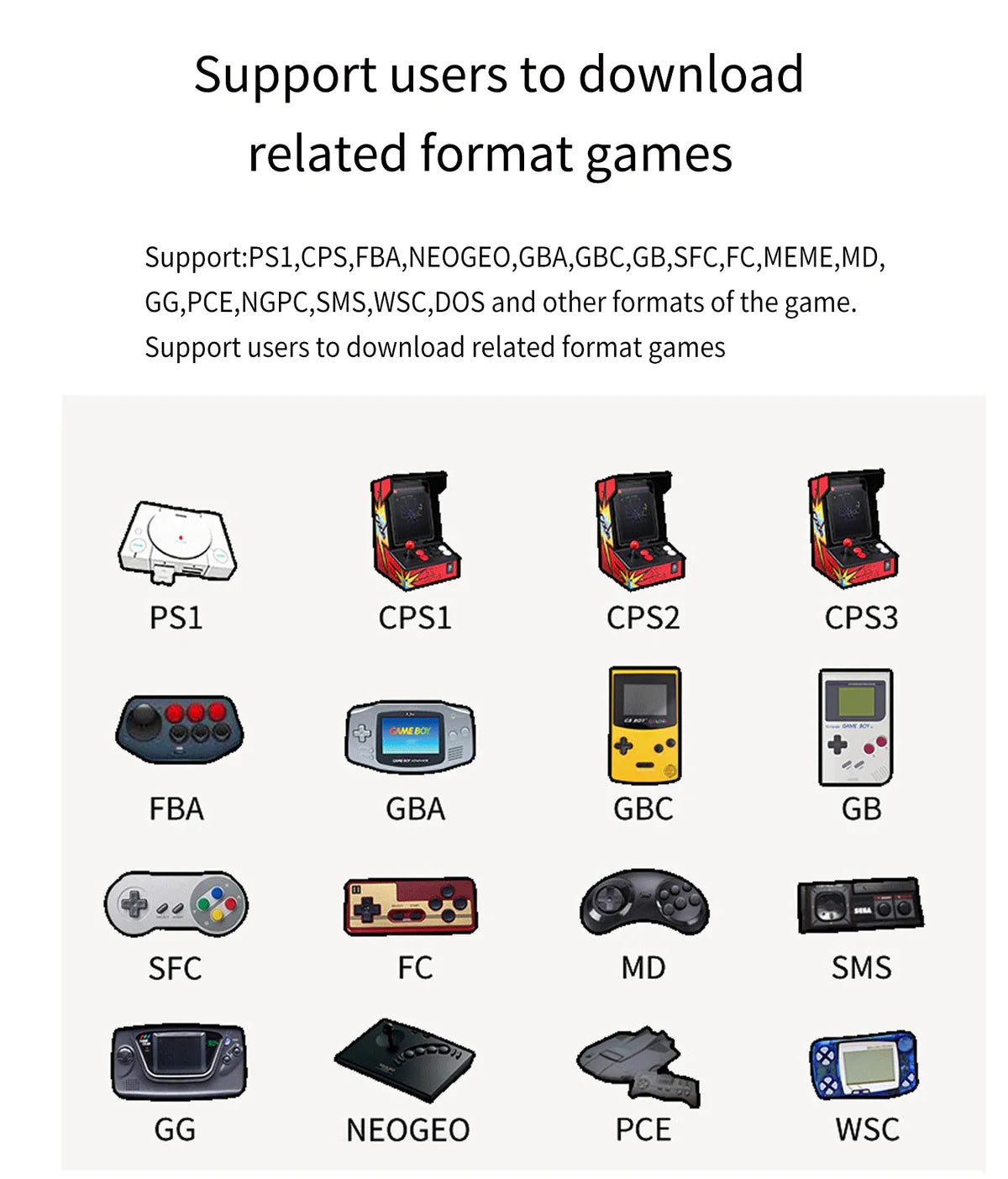 Miyoo Mini Plus Portable Retro Handheld Game Console - Supported Emulators