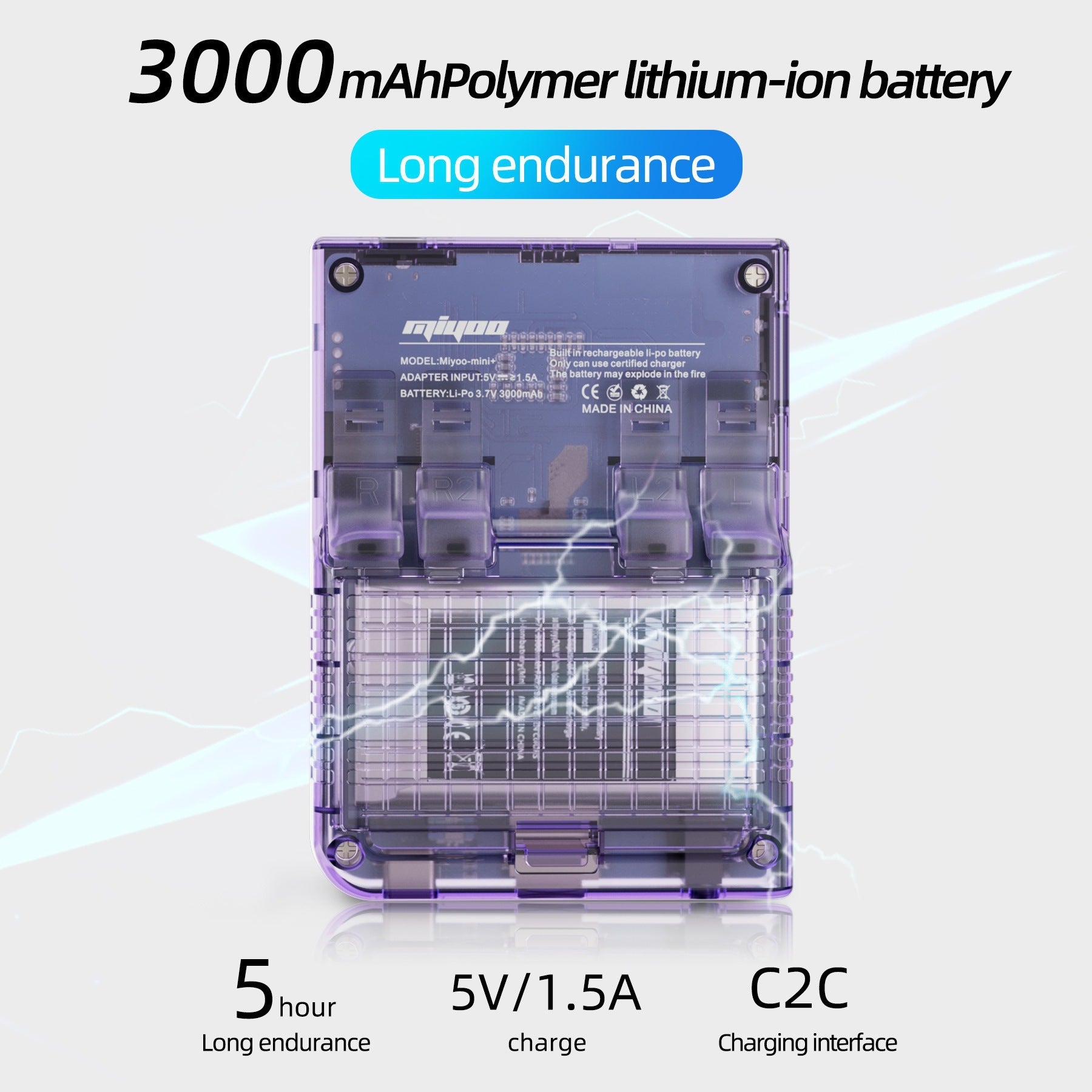 Miyoo Mini Plus Portable Retro Handheld Game Console - 3000mAh Battery Life