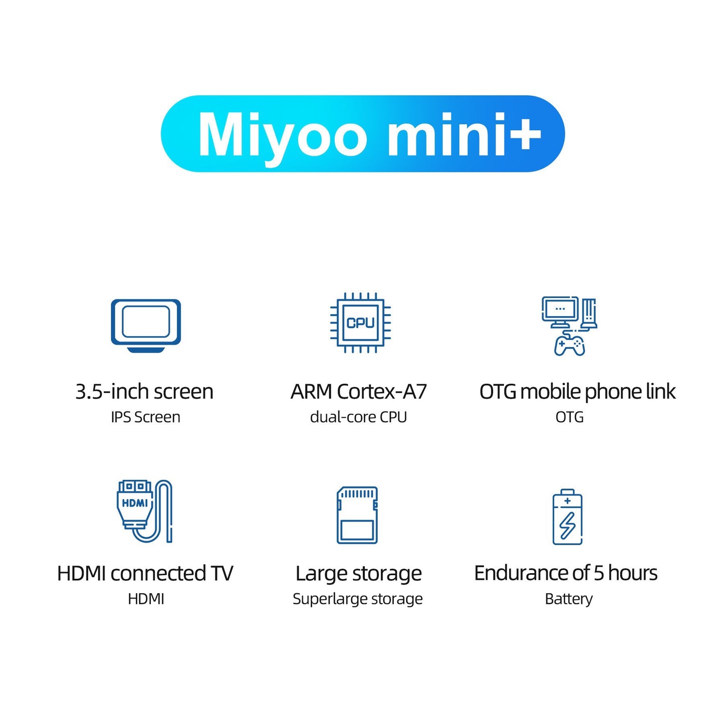 Miyoo Mini Plus Portable Retro Handheld Game Console - Specifcations