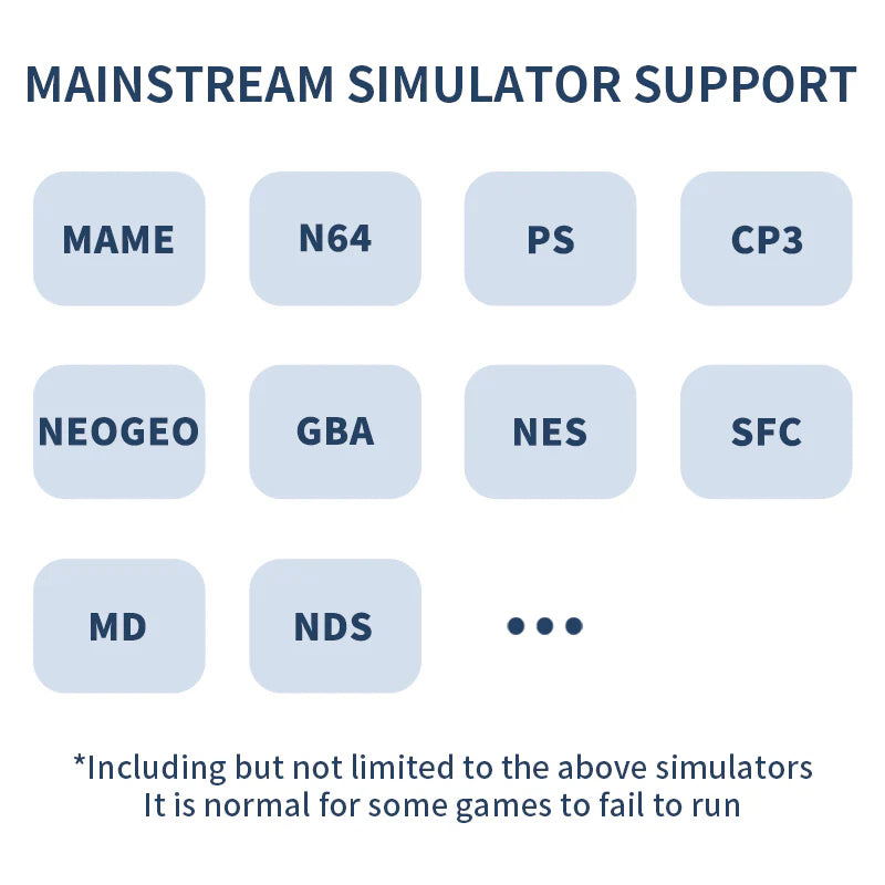 PowKiddy RGB10MAX3 Retro Handheld Game Console - Supported Simulators