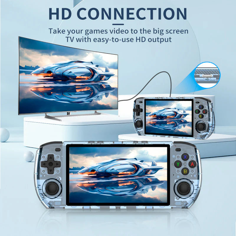 PowKiddy RGB10MAX3 Retro Handheld Game Console - HD TV Connection