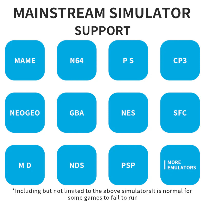 PowKiddy RGB20SX Vertical Retro Handheld Game Console - Supported Simulators