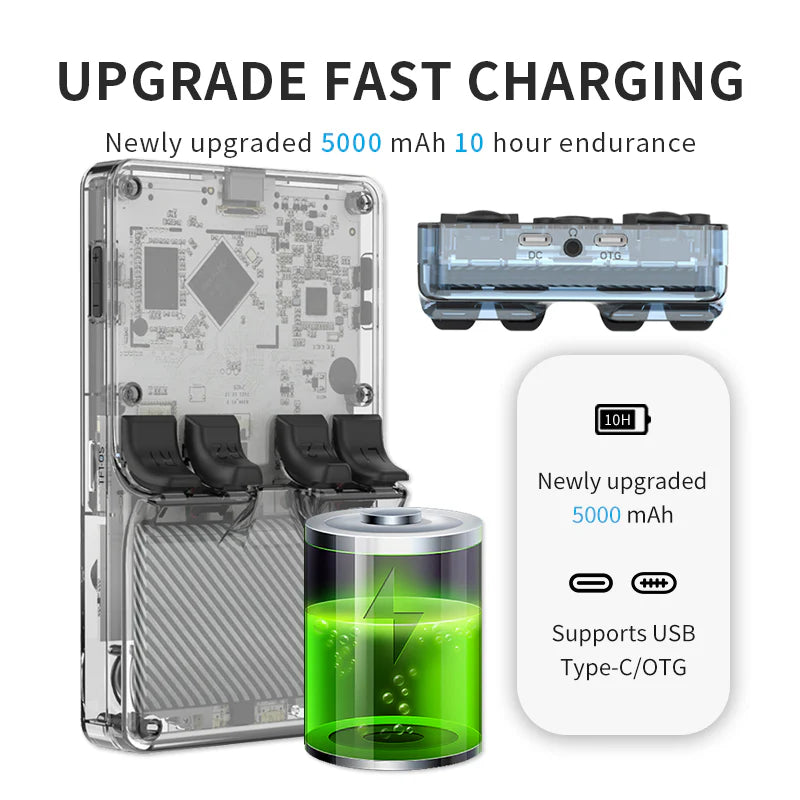 PowKiddy RGB20SX Vertical Retro Handheld Game Console - Upgraded Battery