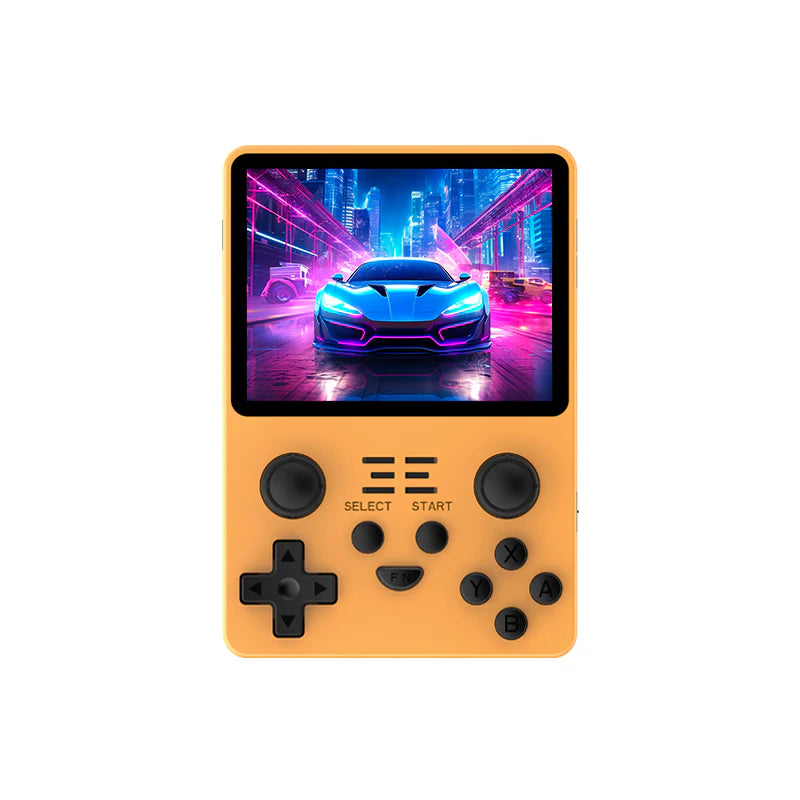 PowKiddy RGB20S Vertical Retro Handheld Game Console - Yellow
