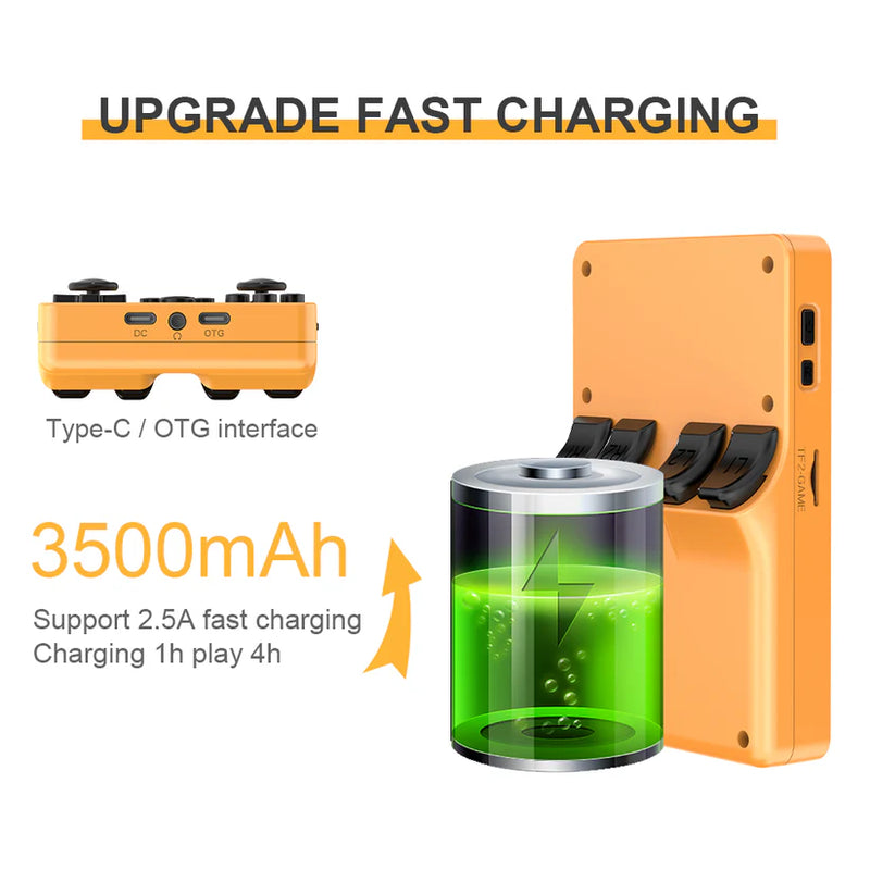 PowKiddy RGB20S Vertical Retro Handheld Game Console - Battery Life