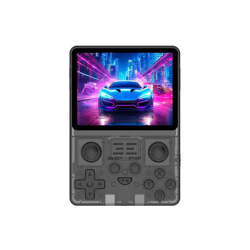 PowKiddy RGB20S Vertical Retro Handheld Game Console - Transparent Black