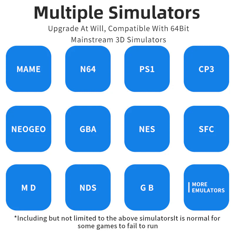 PowKiddy RGB20 Pro Arcade Retro Handheld Game Console - Supported Simulators
