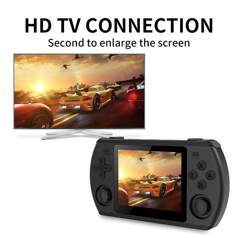 PowKiddy RK2023 Retro Handheld Game Console - HD TV Connectivity