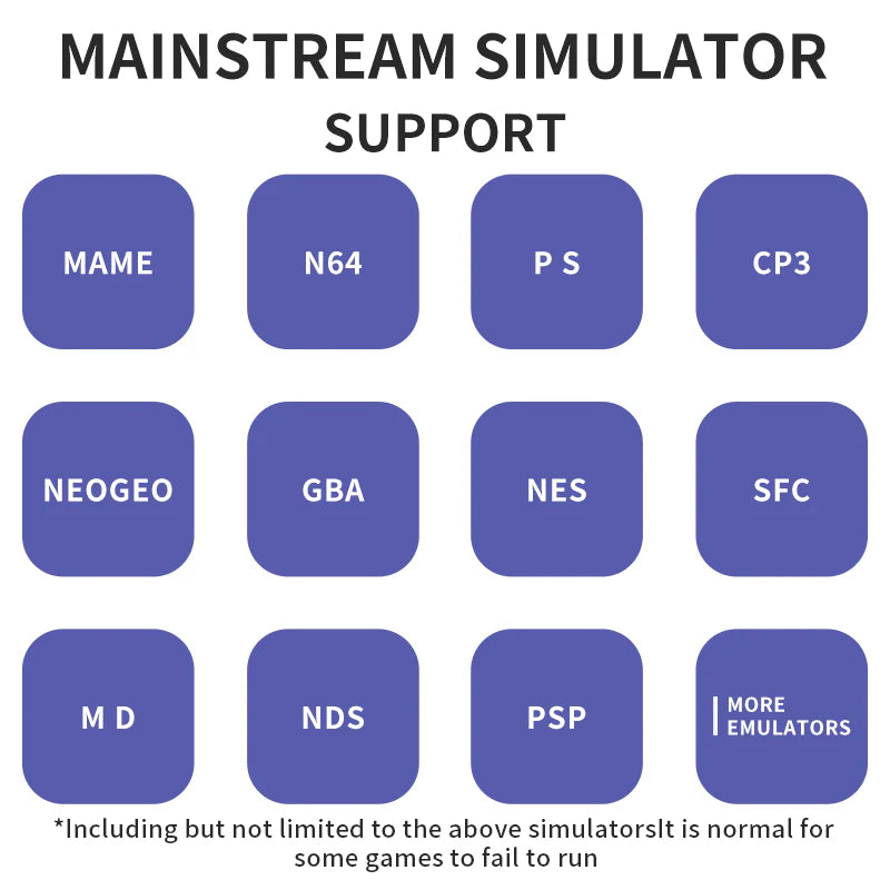 PowKiddy V10 Mini Portable Retro Handheld - Supported Simulators