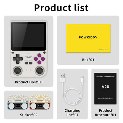 PowKiddy V20 3.5 Inch IPS Retro Handheld Game Console - Product List