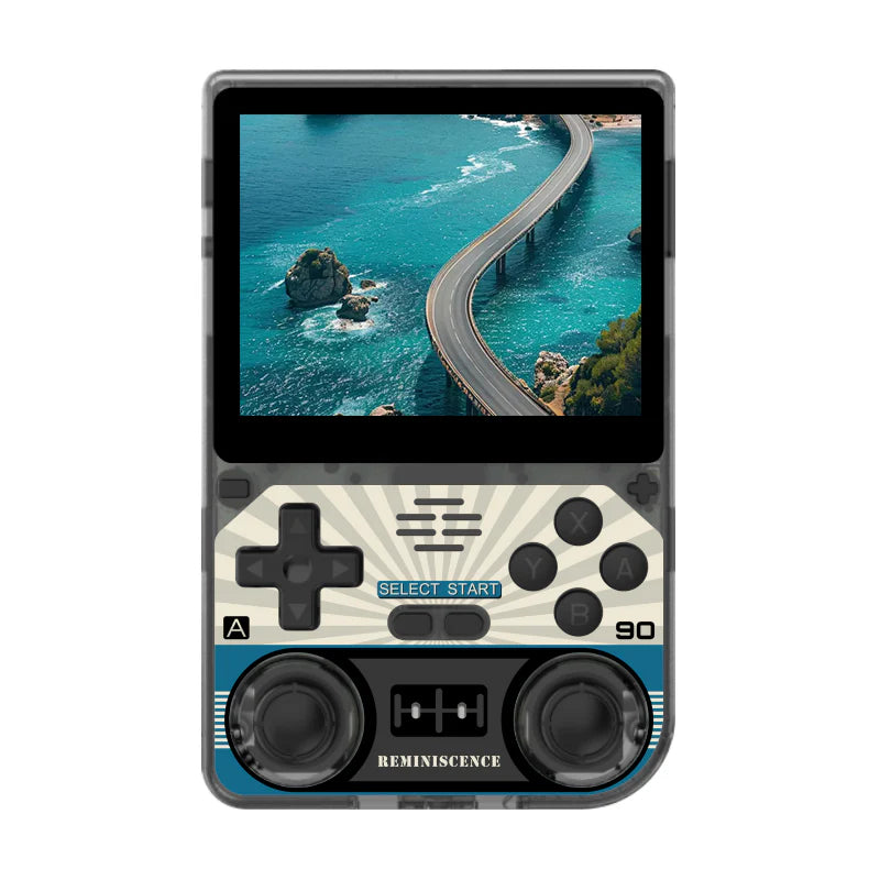 PowKiddy V20 3.5 Inch IPS Retro Handheld Game Console - Transparent Black