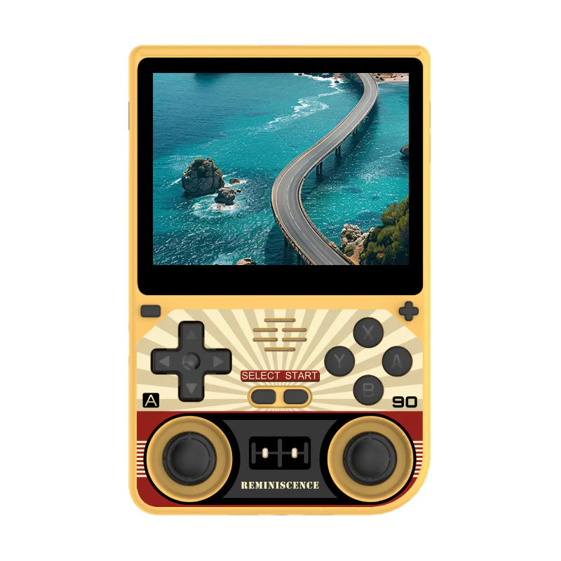 PowKiddy V20 3.5 Inch IPS Retro Handheld Game Console - Yellow