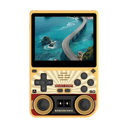 PowKiddy V20 3.5 Inch IPS Retro Handheld Game Console - Yellow