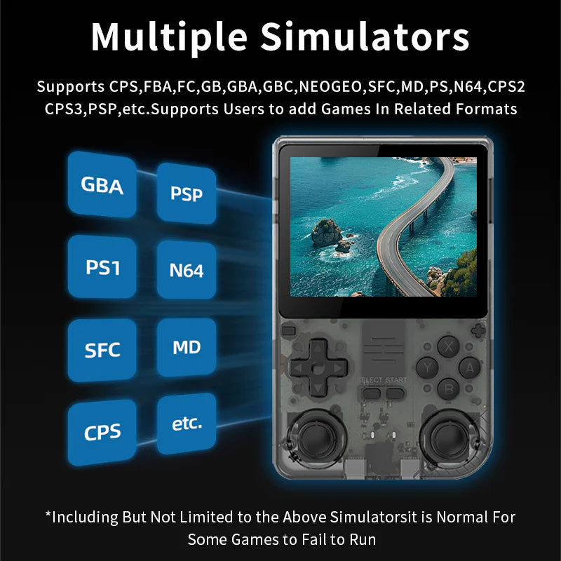 PowKiddy V20 3.5 Inch IPS Retro Handheld Game Console - Multiple Simulators