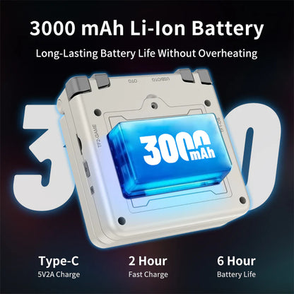 PowKiddy V90S 3.5 Inch IPS Foldable Retro Handheld - 3000mAh Li-lon Battery