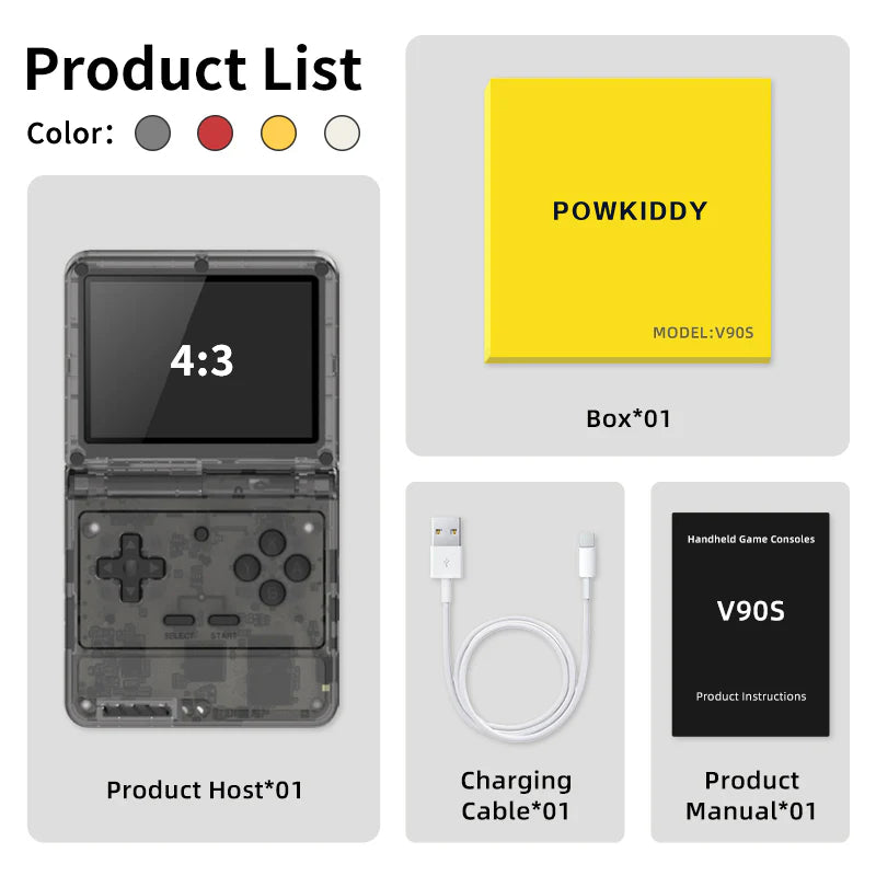 PowKiddy V90S 3.5 Inch IPS Foldable Retro Handheld - Product List