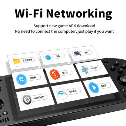 PowKiddy X28 Android 5.5" IPS Retro Handheld Game Console - Wifi Network