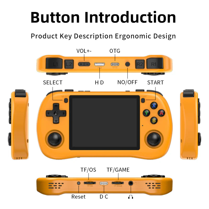 PowKiddy X35H Horizontal Retro Handheld Game Console - Buttons