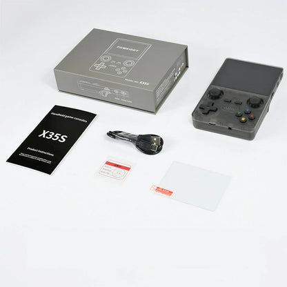 PowKiddy X35S Vertical Retro Handheld Game Console - Black Accessories