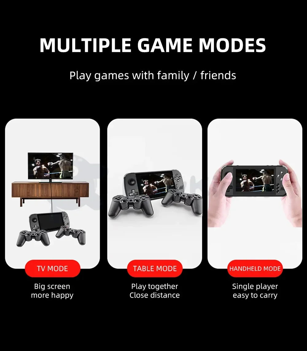 PowKiddy X39 Pro Horizontal 4.3 Inch IPS Retro Handheld Game Console - Multiple Game Modes