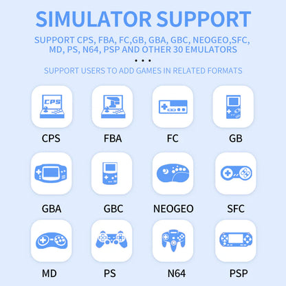 PowKiddy X55 Horizontal Retro Handheld Game Console - Supported Games