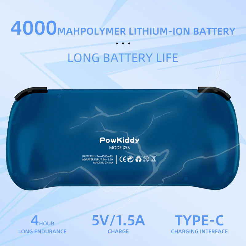 PowKiddy X55 Horizontal Retro Handheld Game Console - Battery Life