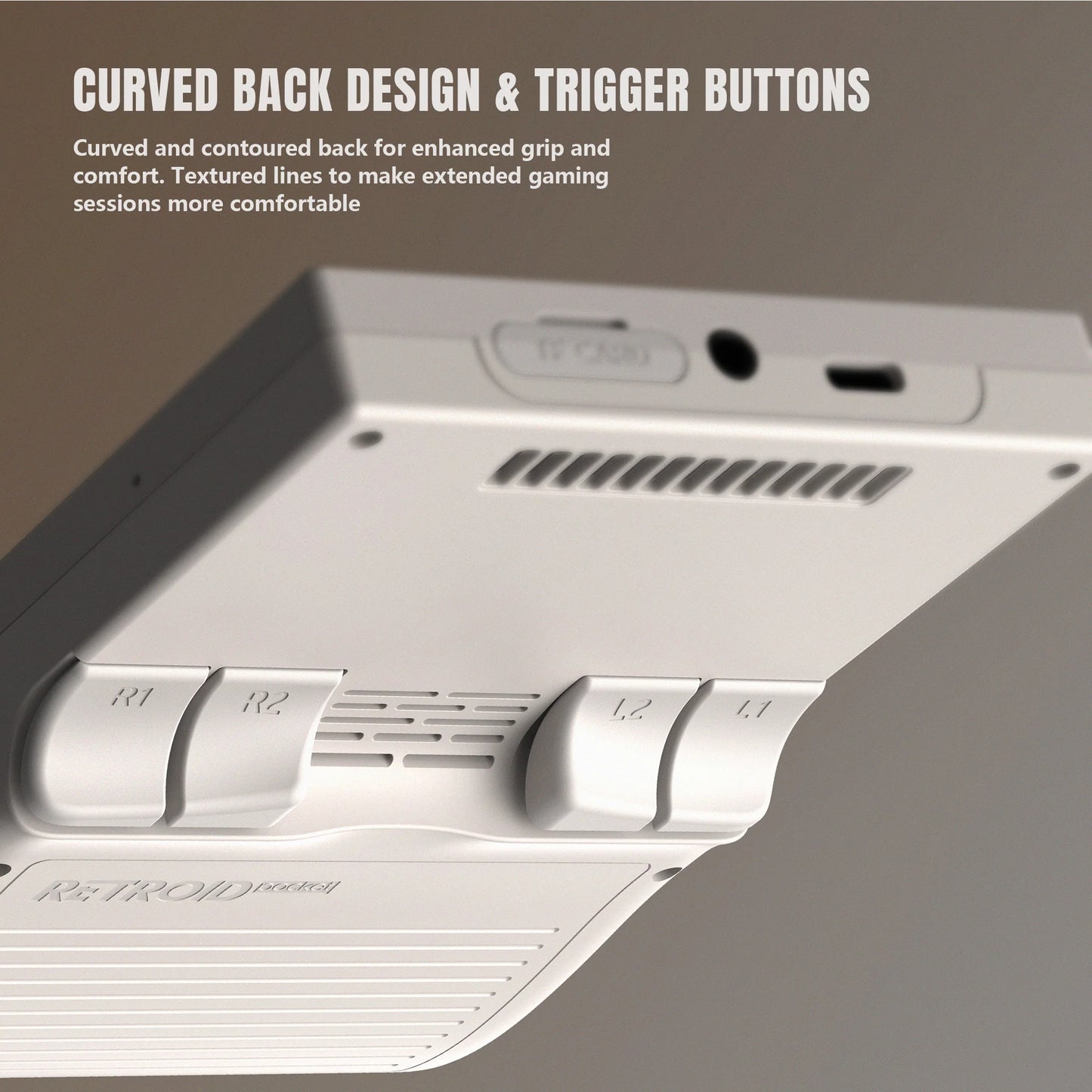 Retroid Pocket Classic Android Retro Handheld Game Console - Curved Back Design and Trigger Buttons