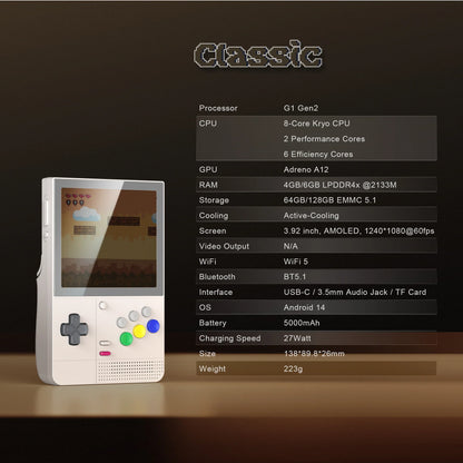 Retroid Pocket Classic Android Retro Handheld Game Console - Specifications