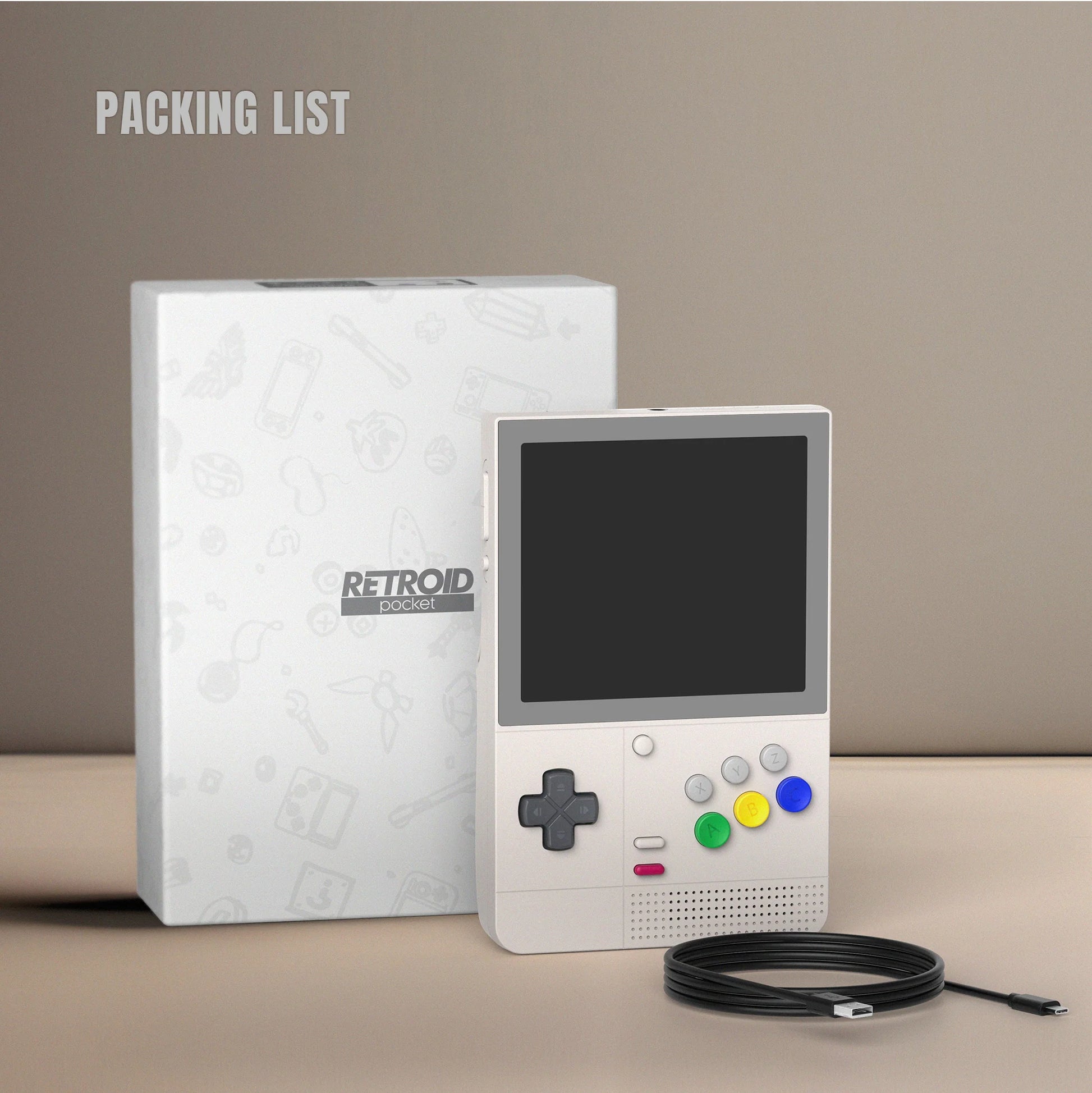 Retroid Pocket Classic Android Retro Handheld Game Console - Packing List