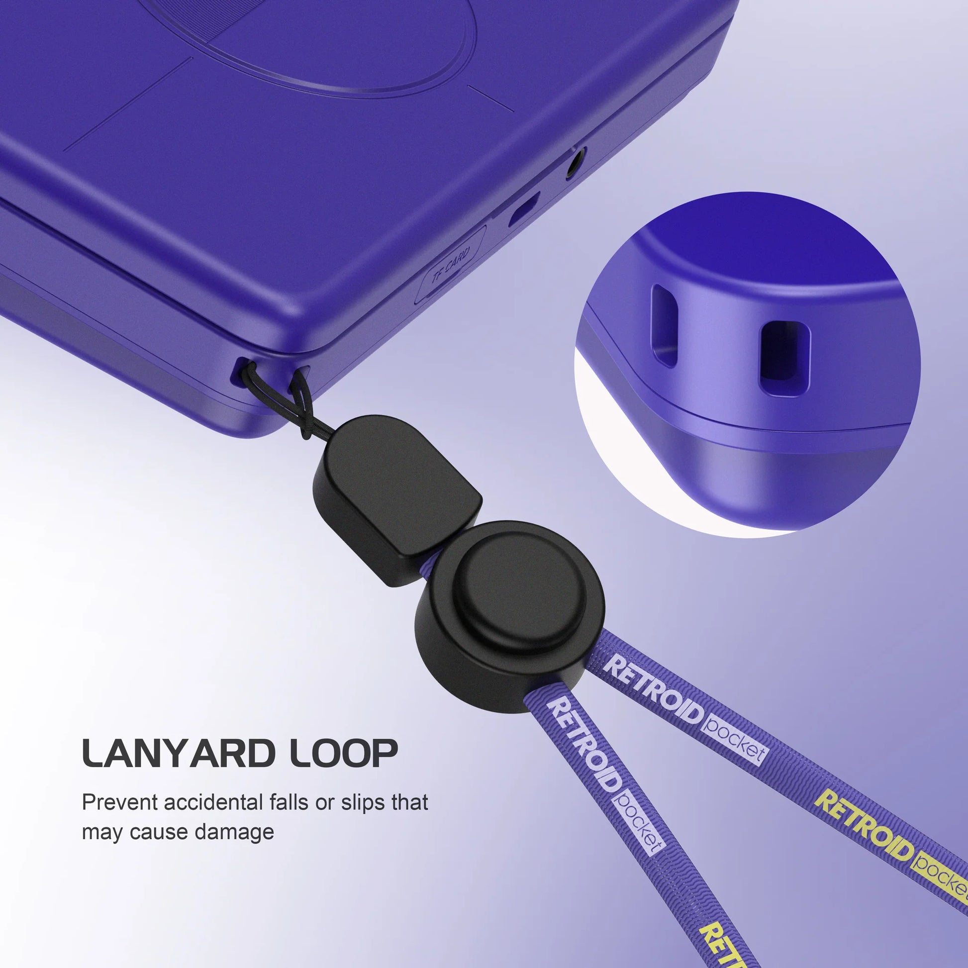 Retroid Pocket Flip 2 Foldable Retro Handheld Game Console - Lanyard Loop