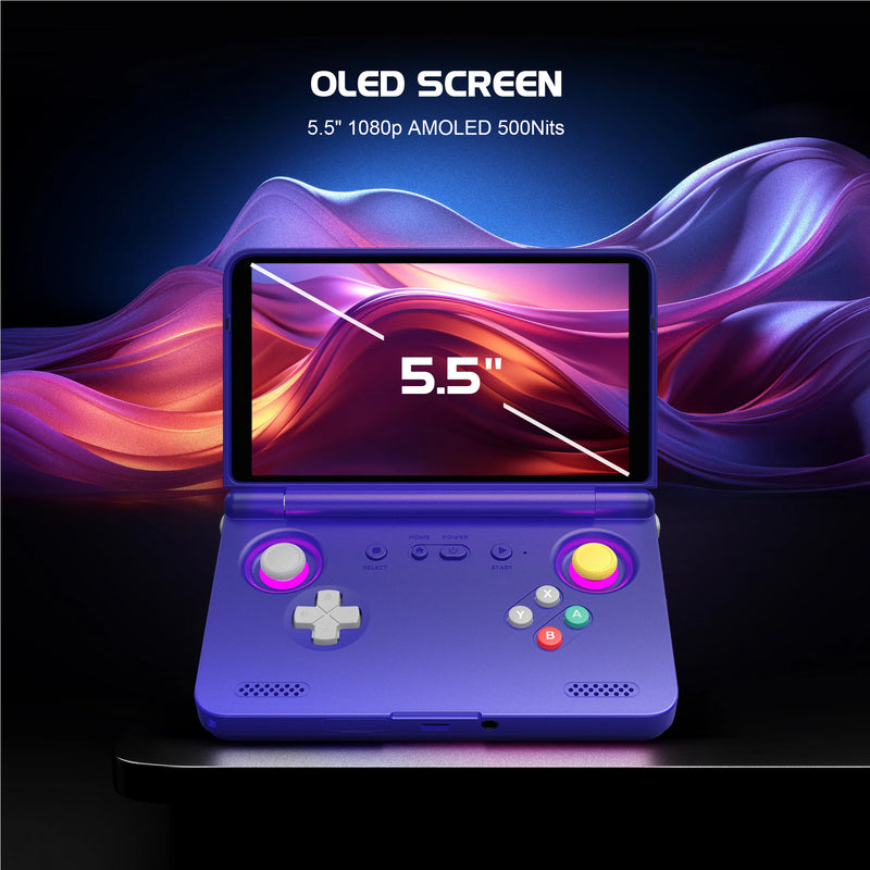 Retroid Pocket Flip 2 Foldable Retro Handheld Game Console - 5.5” 1080P OLED Screen