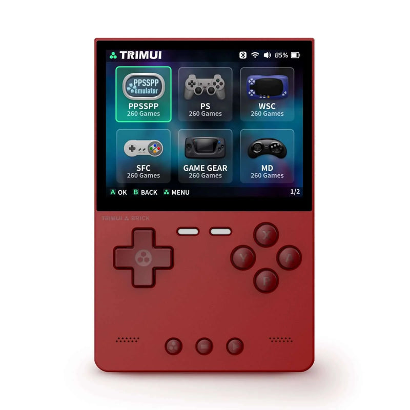 Trimui Brick 3.2 Inch Retro Handheld Game Console - Red