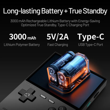 Trimui Brick 3.2 Inch Retro Handheld Game Console - Long lasting battery