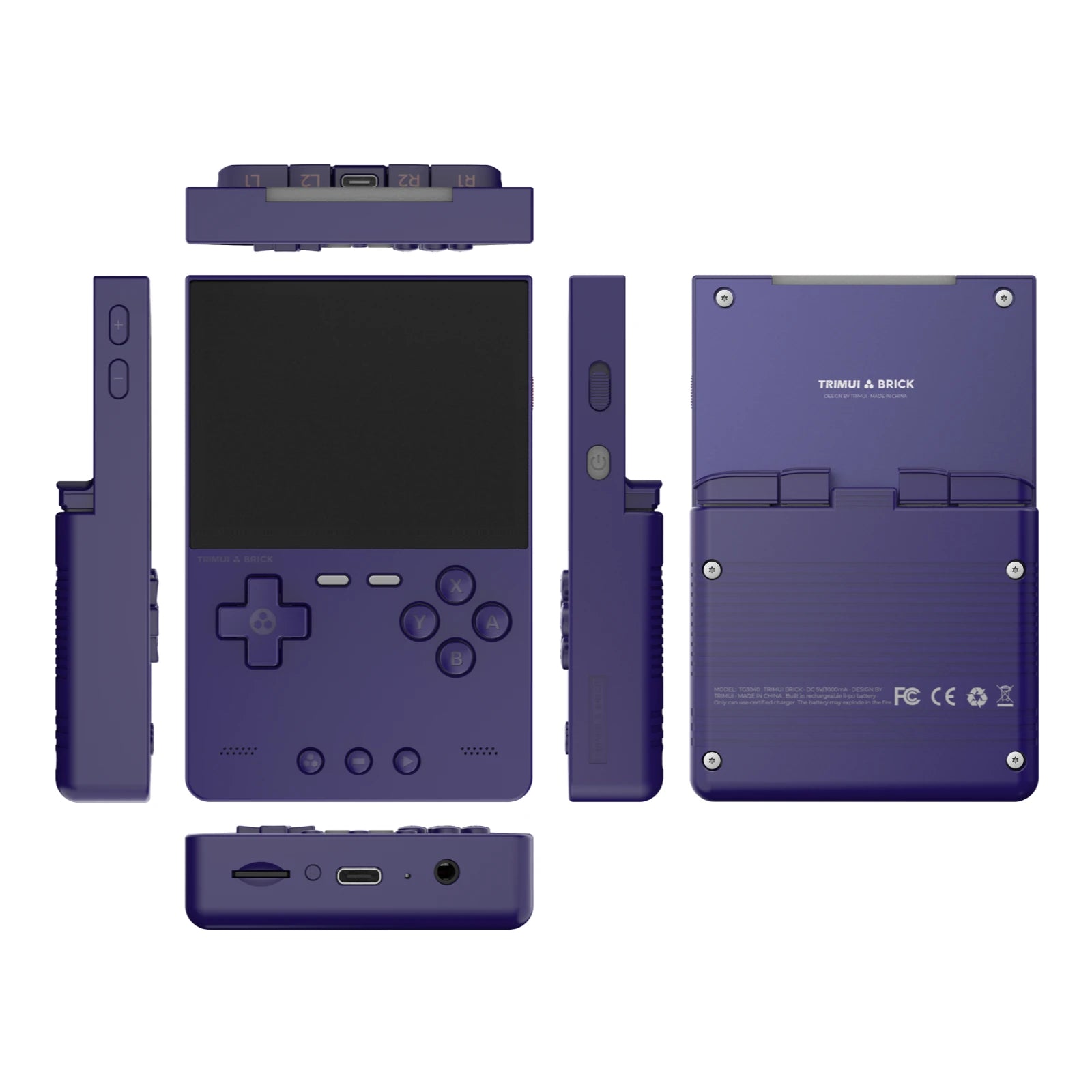 Trimui Brick 3.2 Inch Retro Handheld Game Console - Purple