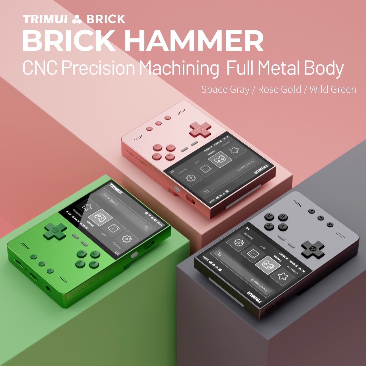 Trimui Brick Hammer 3.2” Metal Retro Handheld Game Console - Color Variants