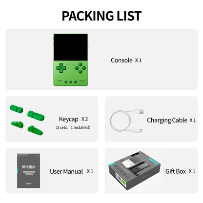 Trimui Brick Hammer 3.2” Metal Retro Handheld Game Console - Packing List