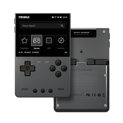 Trimui Brick Hammer 3.2” Metal Retro Handheld Game Console - Dark Gray